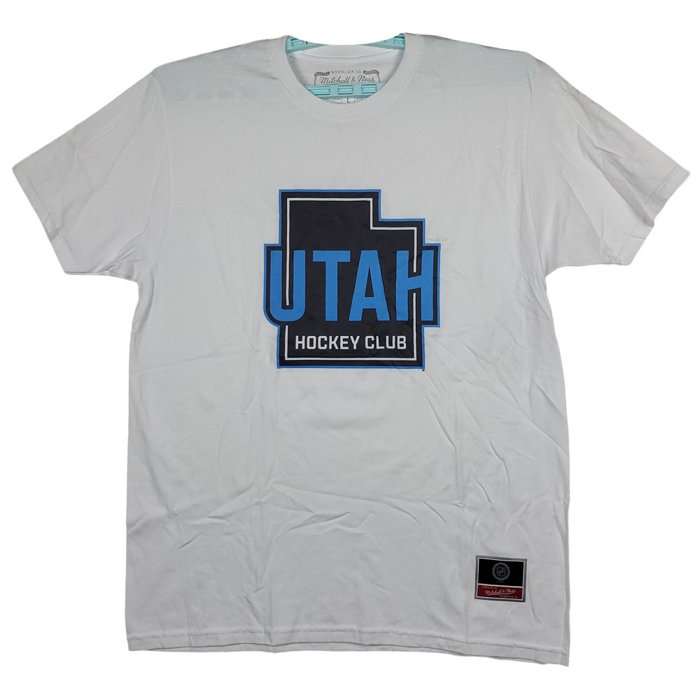 Utah Hockey Club Mitchell & Ness NHL Large Shirt‎ State Art White NWT